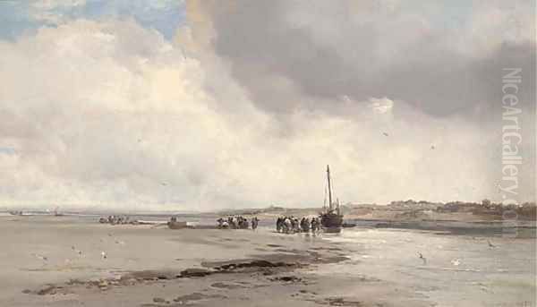 Old Shoreham, Sussex Oil Painting by James Webb