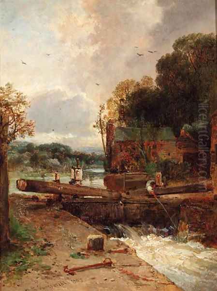 The Lock Gates Oil Painting by James Webb