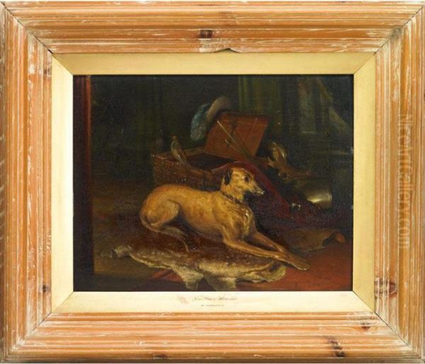 The Deer Hound Oil Painting by Charles Hancock