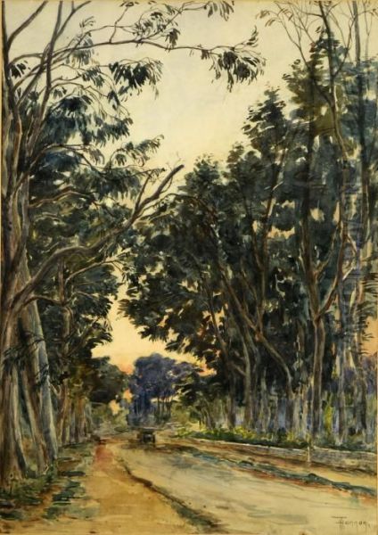 Chemin Arbore Oil Painting by Theodore Hannon