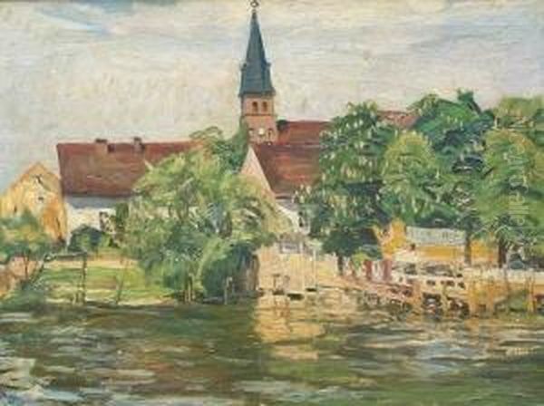 Rahnsdorf Im Fruhling Oil Painting by Johannes Hansch