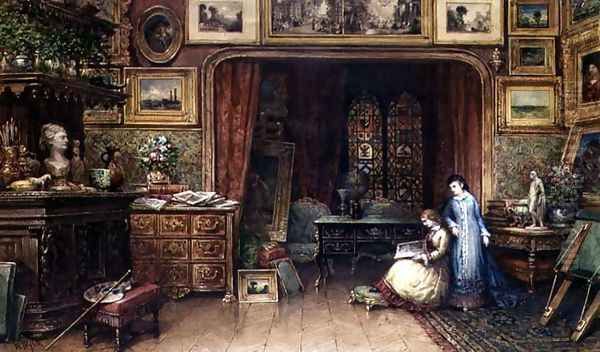 The Artists Studio Oil Painting by William Wyld