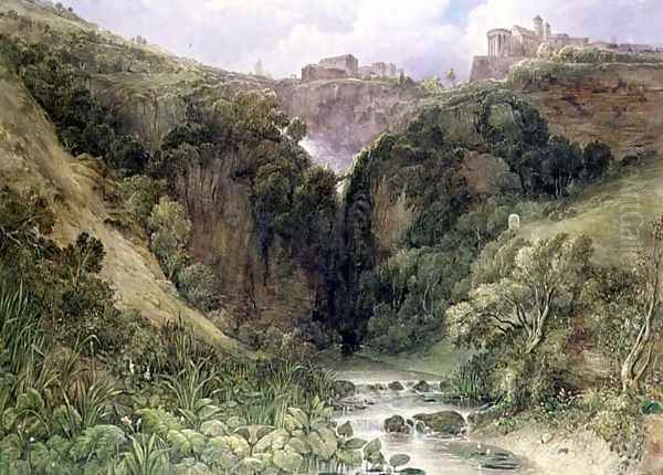 The Falls of Tivoli Oil Painting by William Wyld