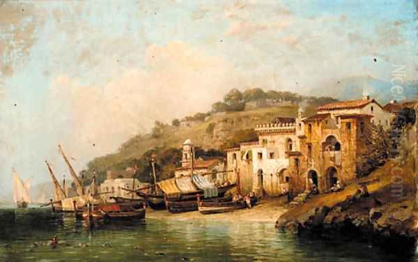 Sorrento near Naples Oil Painting by William Wyld