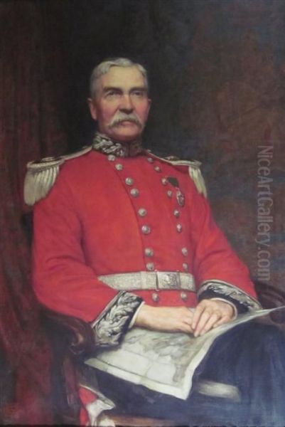 Lieutenant-colonel Joseph Henry Wilkinson (1845-1931) Oil Painting by Edward Steel, Harper Jnr.