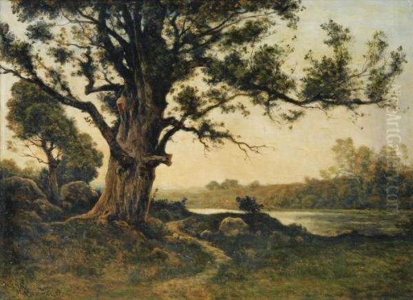 Le Vieux Chene Oil Painting by Henri-Joseph Harpignies