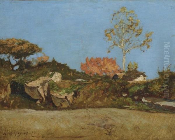 Paysage Oil Painting by Henri-Joseph Harpignies