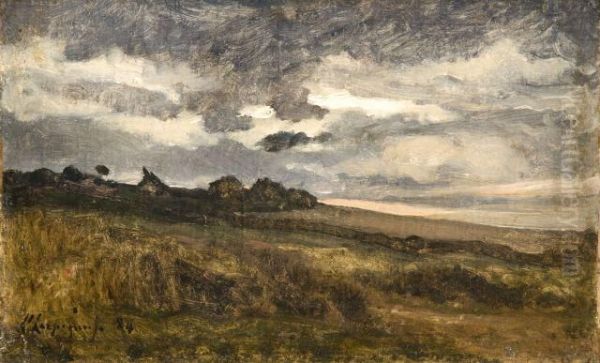 Paysage Au Ciel Plombe Oil Painting by Henri-Joseph Harpignies