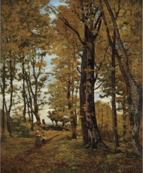 La Clairiere Oil Painting by Henri-Joseph Harpignies