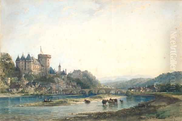 Chateau Pau, France Oil Painting by William Wyld