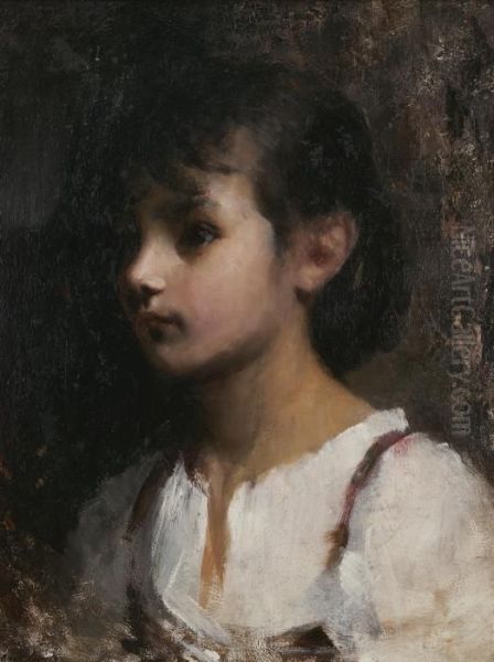 Romany Girl Oil Painting by Robert Harris