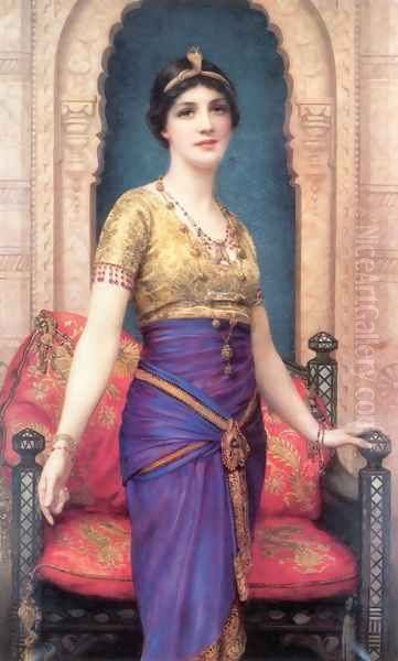 An Egyptian Beauty Oil Painting by William Clarke Wontner