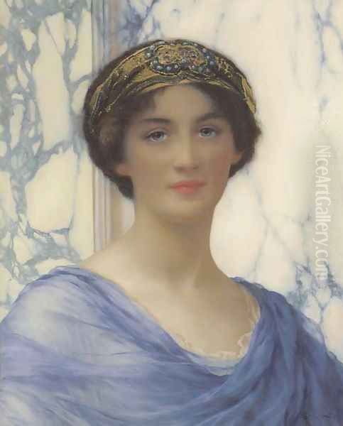 A Classical Beauty Oil Painting by William Clarke Wontner