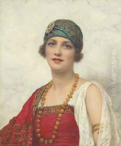 The Turban Oil Painting by William Clarke Wontner