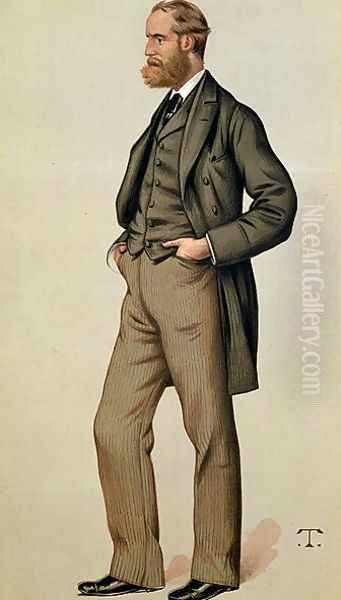 Portrait of Charles Stewart Parnell (1846-91) illustration from Vanity Fair, pub. Sept. 11, 1880 Oil Painting by Leslie Mathew Ward