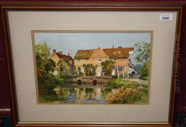 Flatford Mill Oil Painting by Ernest William Haslehurst