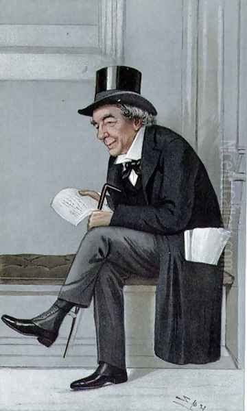 James Staats Forbes, Spy Cartoon from Vanity Fair, pub. 1900 Oil Painting by Leslie Mathew Ward