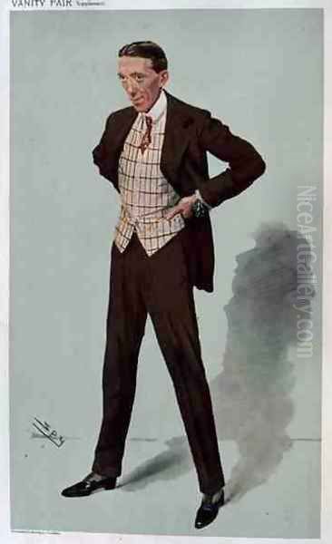 Gerald, a Spy cartoon of Gerald du Maurier (1873-1934) from Vanity Fair, 25th December 1907 Oil Painting by Leslie Mathew Ward