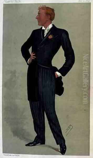 Mr Herbert Beerbohm Tree (1852-1917), a Spy cartoon from Vanity Fair, 12th July 1890 Oil Painting by Leslie Mathew Ward