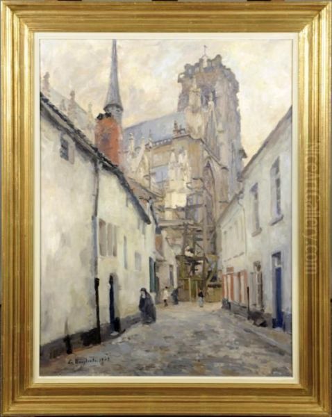 Vue De Malines Oil Painting by Gaston Haustrate