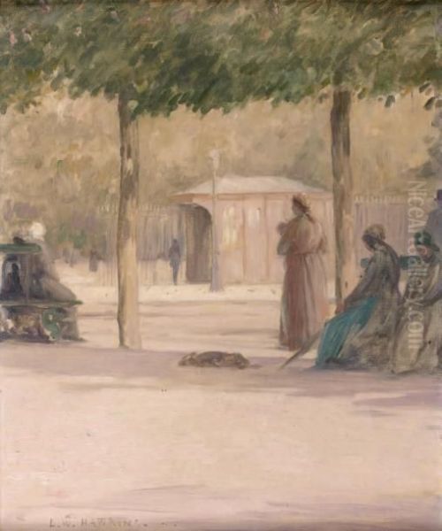 Au Jardin Public, Les Nounous Oil Painting by Louis Welden Hawkins