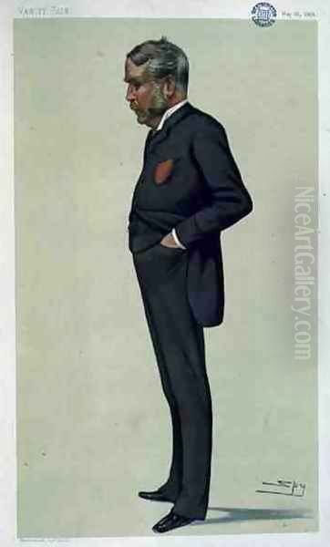 Patience, a Spy caricature of William Schwenck Gilbert (1836-1911) from Vanity Fair, 21st May 1881 Oil Painting by Leslie Mathew Ward