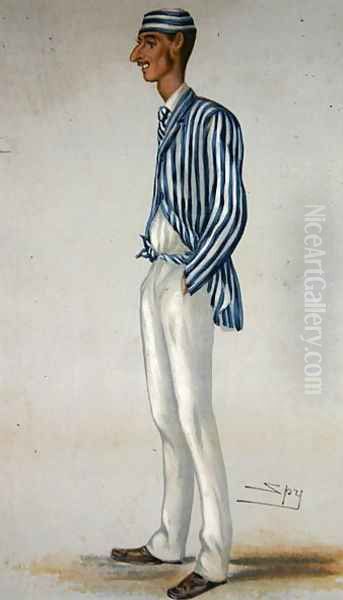 The Demon Bowler, from Vanity Fair, 13th July 1878 Oil Painting by Leslie Mathew Ward