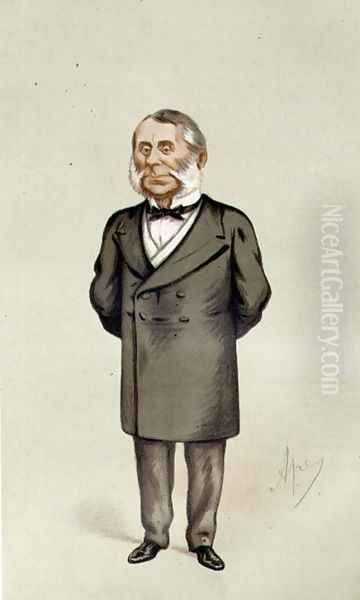 Sir Edward Watkin, Spy cartoon from Vanity Fair, pub. 1875 Oil Painting by Leslie Mathew Ward