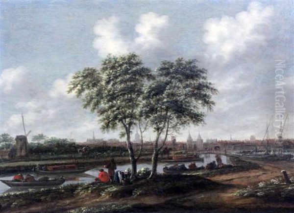 View Of Leyden Oil Painting by Thomas Heeremans