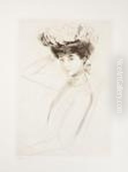 La Duchesse De Marlborough Oil Painting by Paul Cesar Helleu