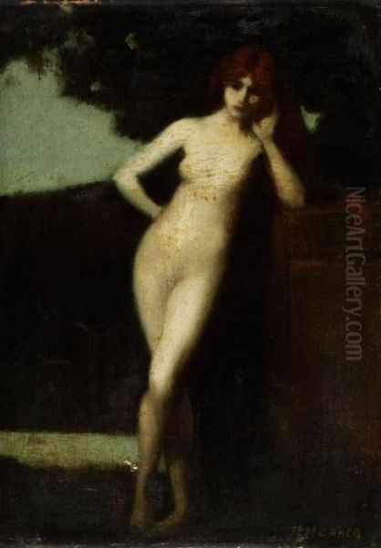 Jugendlicher Frauenakt Oil Painting by Jean-Jacques Henner