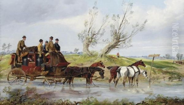 The Broken Trace Oil Painting by Samuel Henry Alken