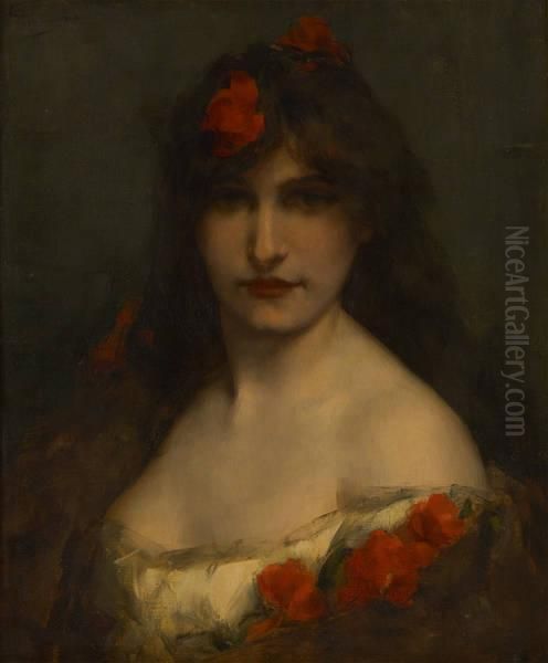 Olga Oil Painting by Charles Hermans