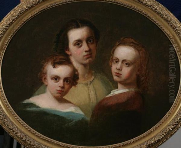 Family Portrait Oil Painting by Thomas Hicks