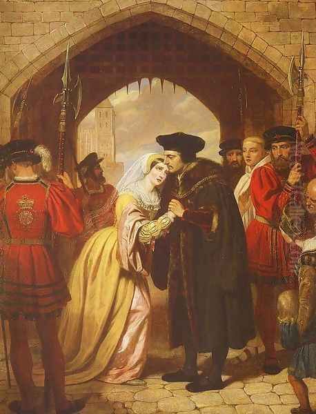 Sir Thomas More's Farewell to his Daughter Oil Painting by Edward Matthew Ward