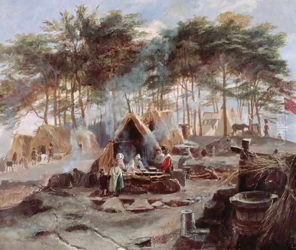 Chobham Camp, 1853 Oil Painting by Edward Matthew Ward