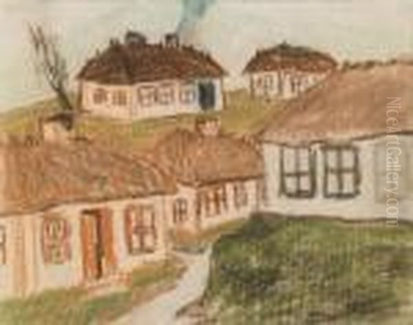 Skanska Hus Oil Painting by Carl Fredrik Hill