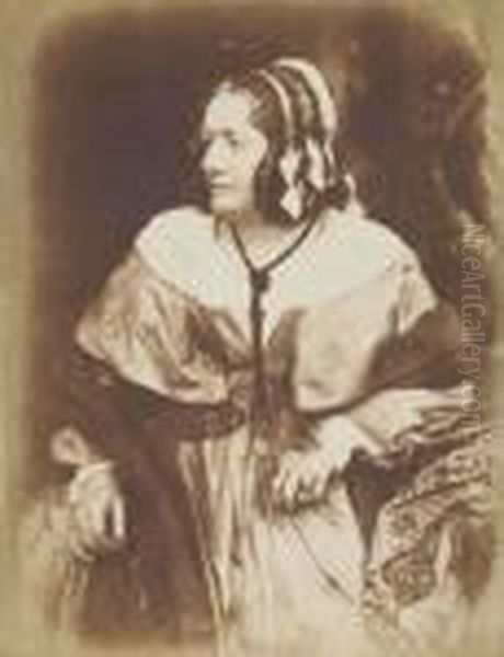 Mrs. Anna Jameson, Art Historian And Essayist Oil Painting by David Octavius Hill