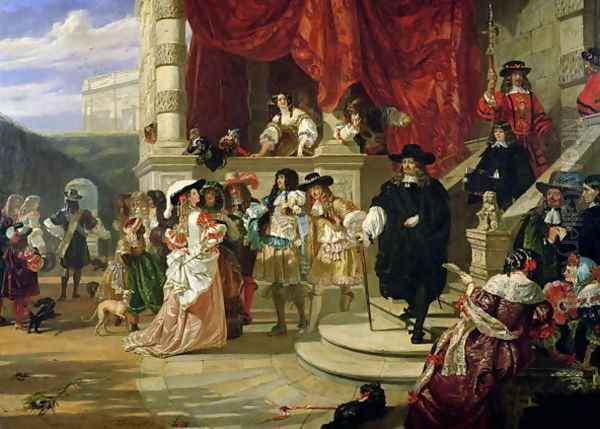 The Fall of Edward Hyde (1609-74), 1st Earl of Clarendon, 1861 Oil Painting by Edward Matthew Ward