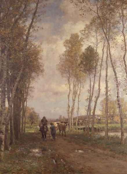 Valley of the Somme Oil Painting by Ernest Albert Waterlow