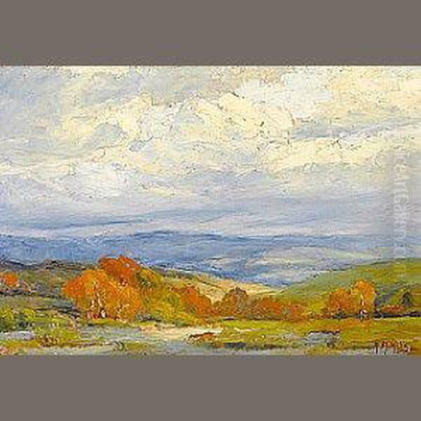 Autumn In San Juan Capistrano Valley Oil Painting by Anna Althea Hills