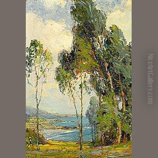 Vista Overlooking Laguna Beach Oil Painting by Anna Althea Hills