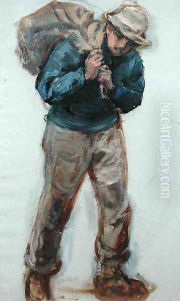 Newlyn Fisherman, 1882 Oil Painting by Ernest Albert Waterlow