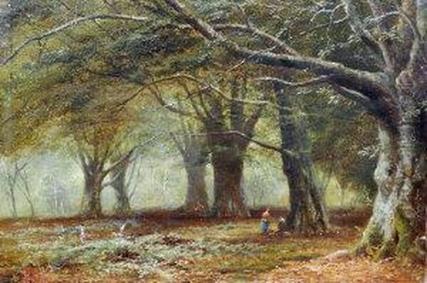 Beech Grove, New Forest Oil Painting by Fred Hines