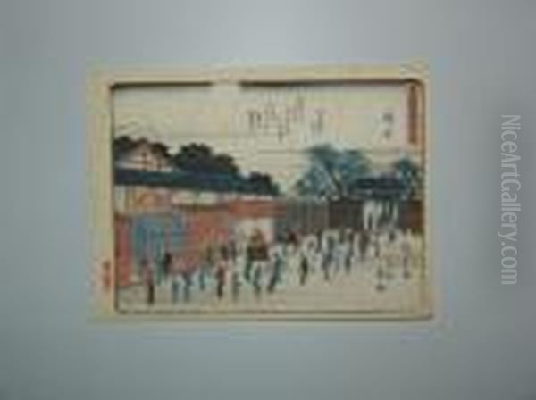 Fuchu Oil Painting by Utagawa or Ando Hiroshige