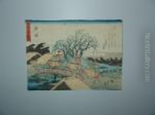 Goyu Oil Painting by Utagawa or Ando Hiroshige