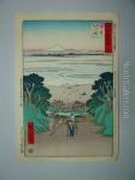 Kananya Oil Painting by Utagawa or Ando Hiroshige