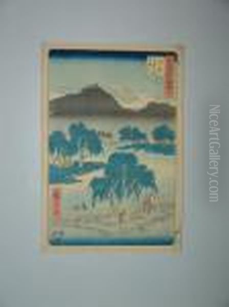 Goyu Oil Painting by Utagawa or Ando Hiroshige