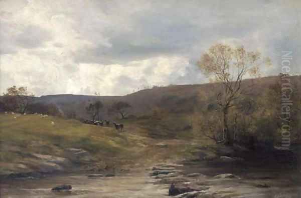 Early Spring, near Trefriw, North Wales Oil Painting by Ernest Albert Waterlow