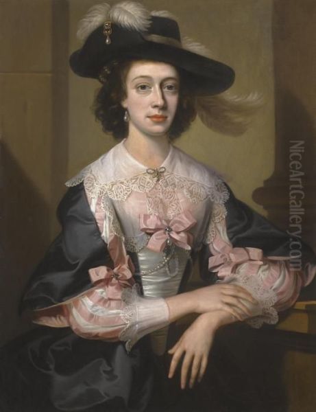 Portrait Of Susan, Mrs Henry Hoare Of Stourhead (d.1743) Oil Painting by Hoare, William, of Bath